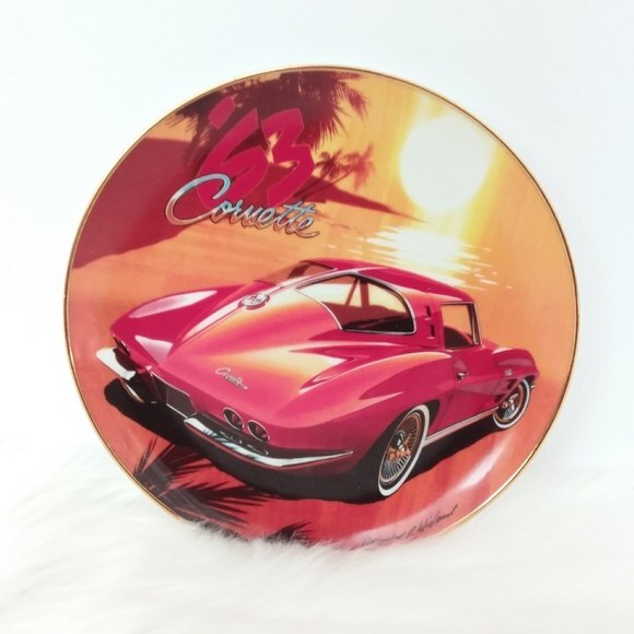 1963 Corvette Porcelain Plate by Donald R. Wieland